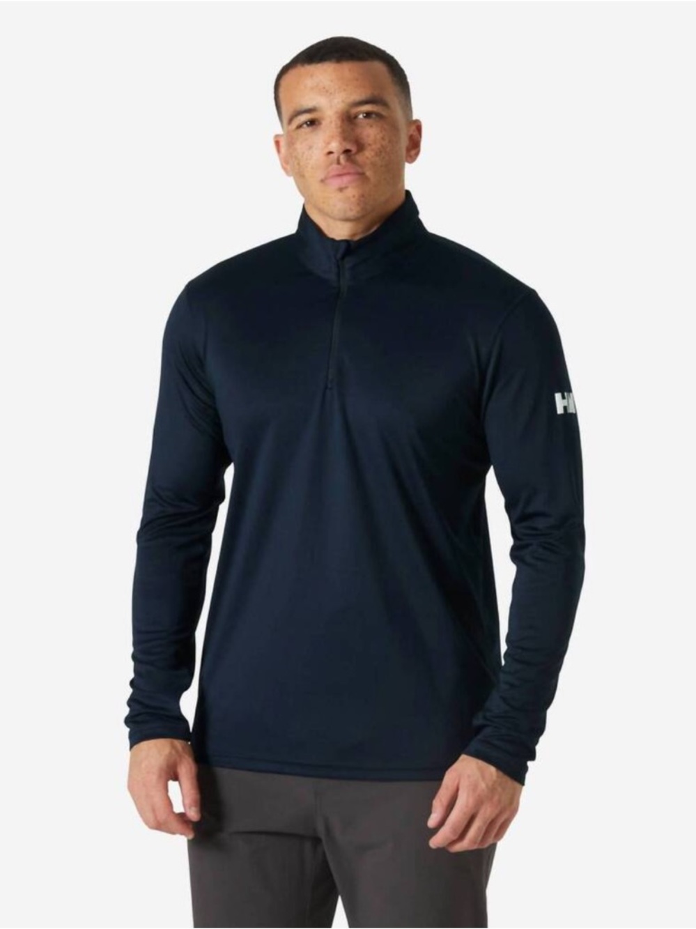 HELLY HANSEN men's tech half zip top in navy